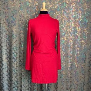 Nastygal Womens Turtleneck Bodycon Mini Dress L